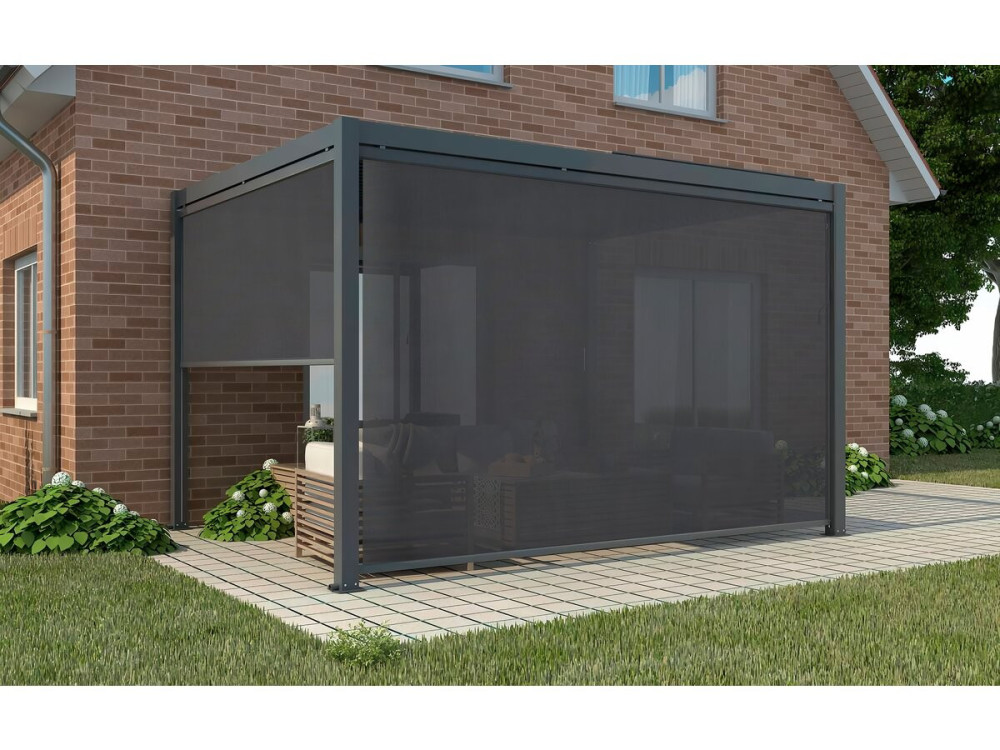 Bioklimatyczna markiza pergola - 367 x 208 cm - Antracytowy szary