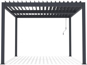 Aluminiowa pergola bioklimatyczna "Windsor" - 3 x 4 m - Antracyt