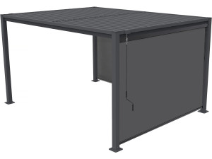 Pergola bioklimatyczna "Howard" z 2 markizami ze stali ocynkowanej - 3 x 4 m - Szary