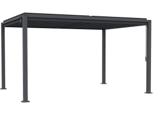 Wolnostojąca bioklimatyczna pergola "Howard" z regulowanymi lamelami - 3 x 4 m - Szary