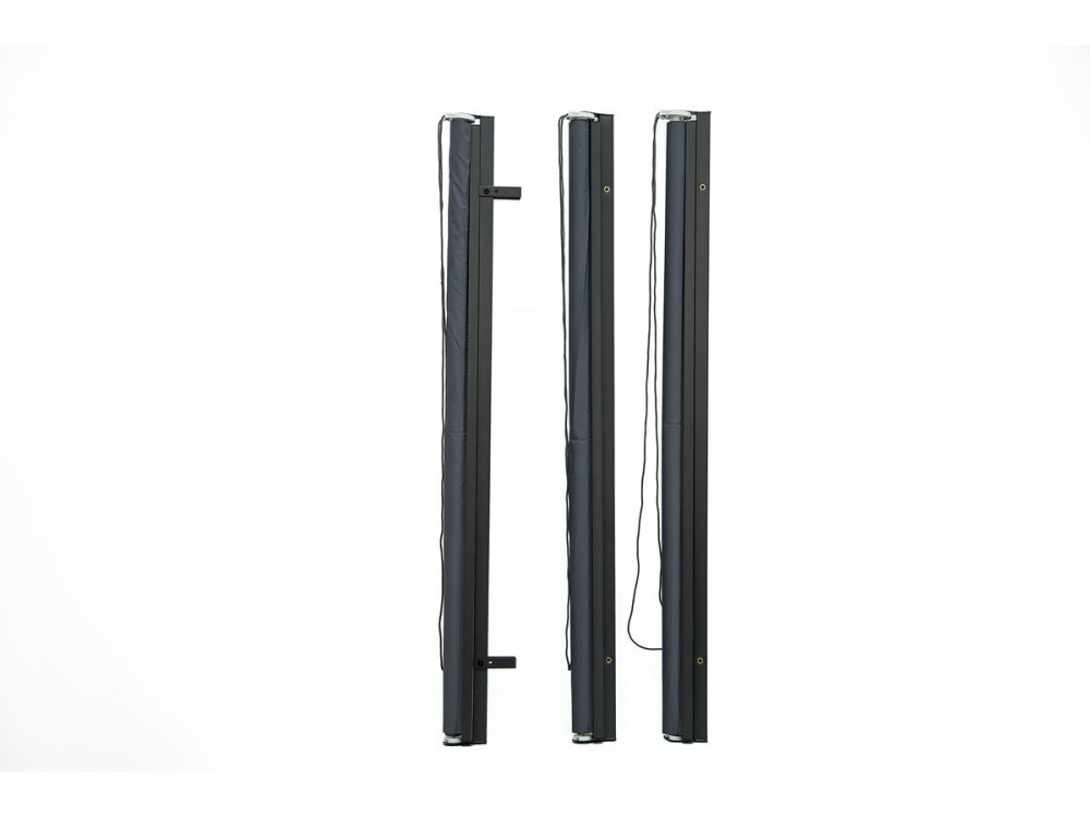 Zestaw 3 wysuwanych zaluzji metalowych - 124,5 x 225 cm - Antracyt