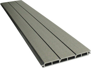 Zestaw 6 desek ogrodzeniowych kompozytowych - długość 160 cm x szerokość 25,8 cm x grubość 2 cm - Szary 2