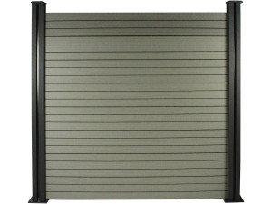 Zestaw ogrodzenia kompozytowego 1,6 x 1,6m - bezpłatny zestaw mocujący - szary