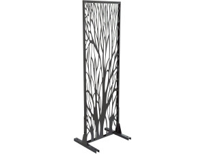 Dekoracyjne ogrodzenie metalowe „Drzewo” 50 x 150 cm - Antracyt