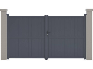 Brama aluminiowa "Maurice" - 299.5 x 155.9 cm - Szara