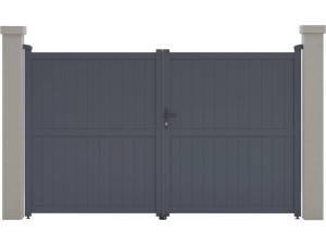 Brama aluminiowa "Maurice" - 299.5 x 180.9 cm - Szara