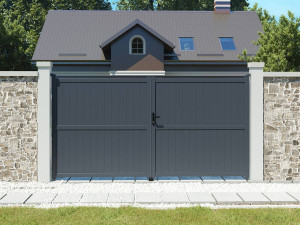 Brama aluminiowa "Maurice" - 349.5 x 180.9 cm - Szara 2
