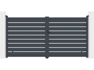 Brama aluminiowa „Bastien” – 350 x 176 cm – antracyt