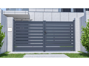 Brama aluminiowa „Bastien” – 350 x 176 cm – antracyt 2