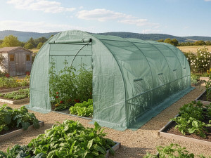 Osłona tunelu ogrodowego "Lys" - 18 m² - 130 g - zielona 2