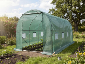 Tunel ogrodowy "Lys" 4,5 x 2 m - szklarnia - 9 m² - 130 g - zielony 2