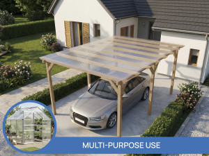 Zestaw 10 paneli z poliwęglanu o grubości 4 mm „Michigan” – 7,9 m² 2