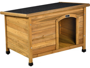 Drewniana buda dla psa "Max" - 85 x 57 x 58 cm - Brązowa