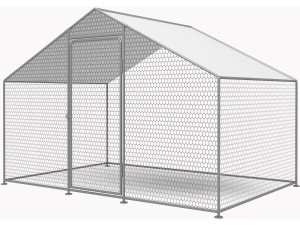 Kurnik o powierzchni 6 m², ocynkowana siatka stalowa 2 x 3 x 2 M