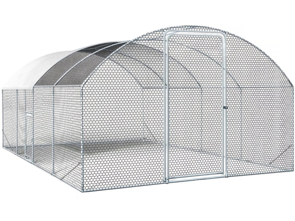 15 m² kurnik kopułowy "Cocorico" - 5 x 3 m - stal ocynkowana