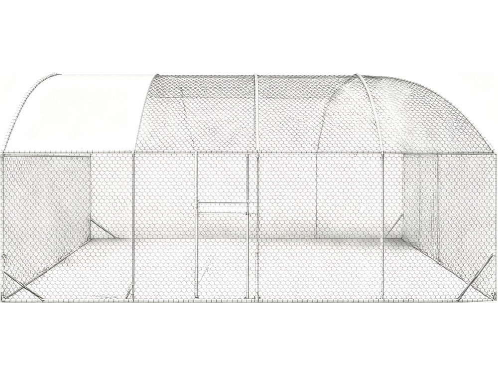 15 m² kurnik kopułowy "Cocorico" - 5 x 3 m - stal ocynkowana