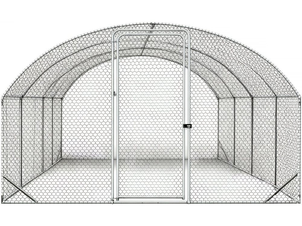 15 m² kurnik kopułowy "Cocorico" - 5 x 3 m - stal ocynkowana