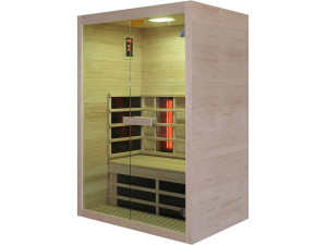 Sauna na podczerwień "Venus Vital" - 2-osobowa - 128,6 x 907 x 190 cm - Drewno