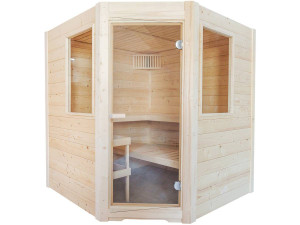 Klasyczna sauna fińska "Basic Corner" - 195 x 187 x 204 cm - Drewno