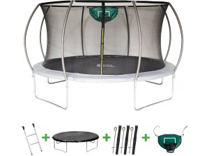 Trampolina z siatką wewnętrzną "jumper" - Ø 4,25 m - Szara