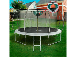 Trampolina z siatką wewnętrzną "jumper" - Ø 4,25 m - Szara 2