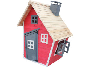 Maisonette "Lilou" - 119,5 x 156 x 102 cm - Czerwony/Szary