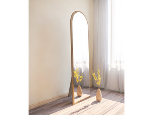 Drewniane lustro "Emma" - 50 x 160 cm - Brązowe 2