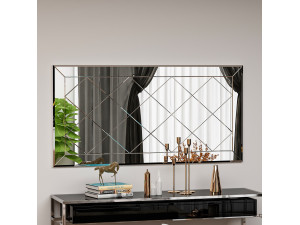 Drewniane lustro "Pauli" - 120 x 60 cm - Biały 2