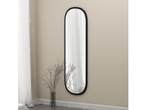 Drewniane lustro "Magnum" - 40 x 120 cm - Czarne 2