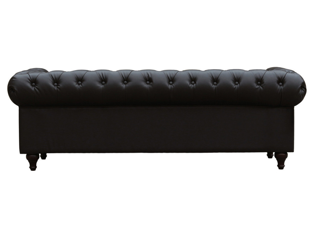 Sofa Chesterfield "Aliza" nierozkładana - 204 x 80 x 58 cm - 3 miejsca - Biała