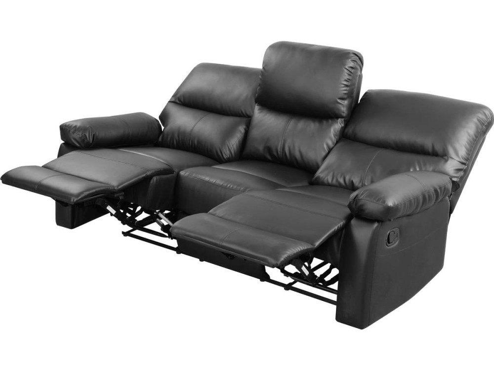 Sofa wypoczynkowa "Lincoln" - 197 x 89 x 103 cm - 3 miejsca - Szara