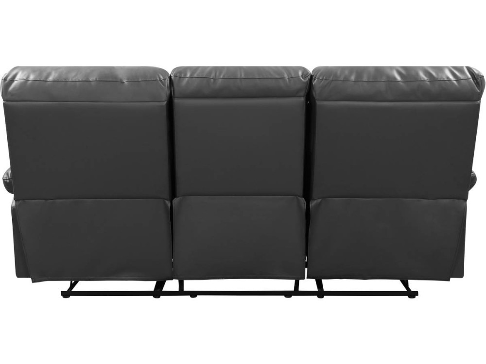 Sofa wypoczynkowa "Lincoln" - 197 x 89 x 103 cm - 3 miejsca - Szara