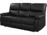 Sofa wypoczynkowa "Lincoln" - 197 x 89 x 103 cm - 3 miejsca - Czarna