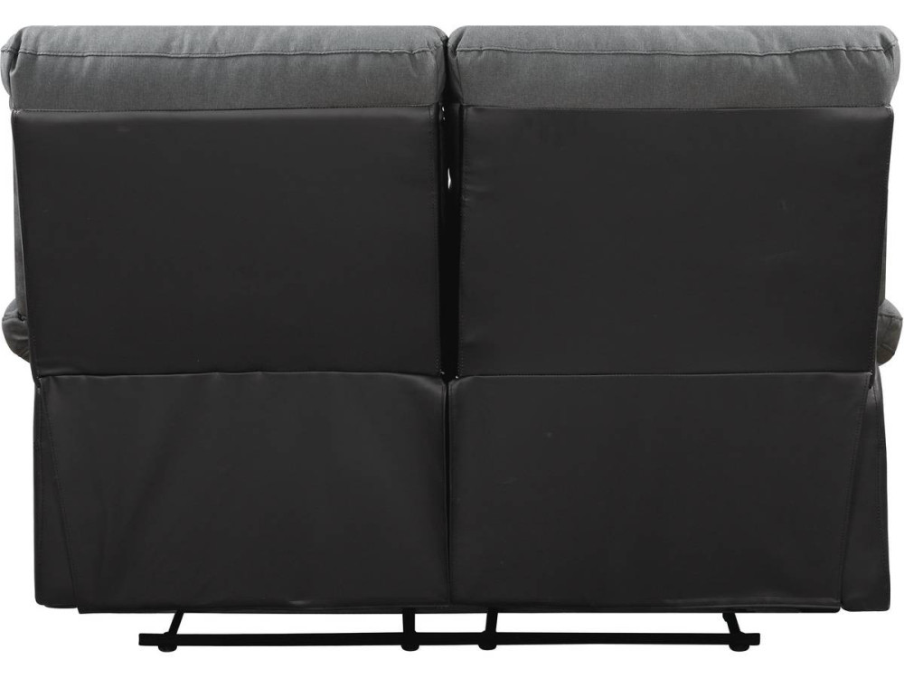 Sofa wypoczynkowa "Lincoln" - 147 x 89 x 103 cm - 2 miejsca - Ciemnoszaro-czarna