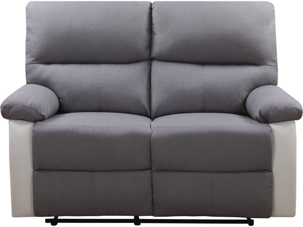 Sofa wypoczynkowa "Lincoln" - 147 x 89 x 103 cm - 2 miejsca - Jasnoszaro-biała