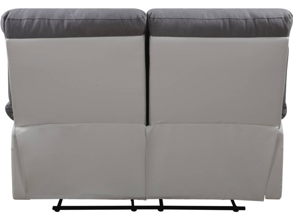 Sofa wypoczynkowa "Lincoln" - 147 x 89 x 103 cm - 2 miejsca - Jasnoszaro-biała