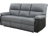 Sofa wypoczynkowa "Lincoln" - 197 x 89 x 103 cm - 3 miejsca - Ciemnoszaro-czarna
