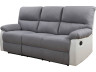 Sofa wypoczynkowa "Lincoln" - 197 x 89 x 103 cm - 3 miejsca - Jasnoszaro-biała