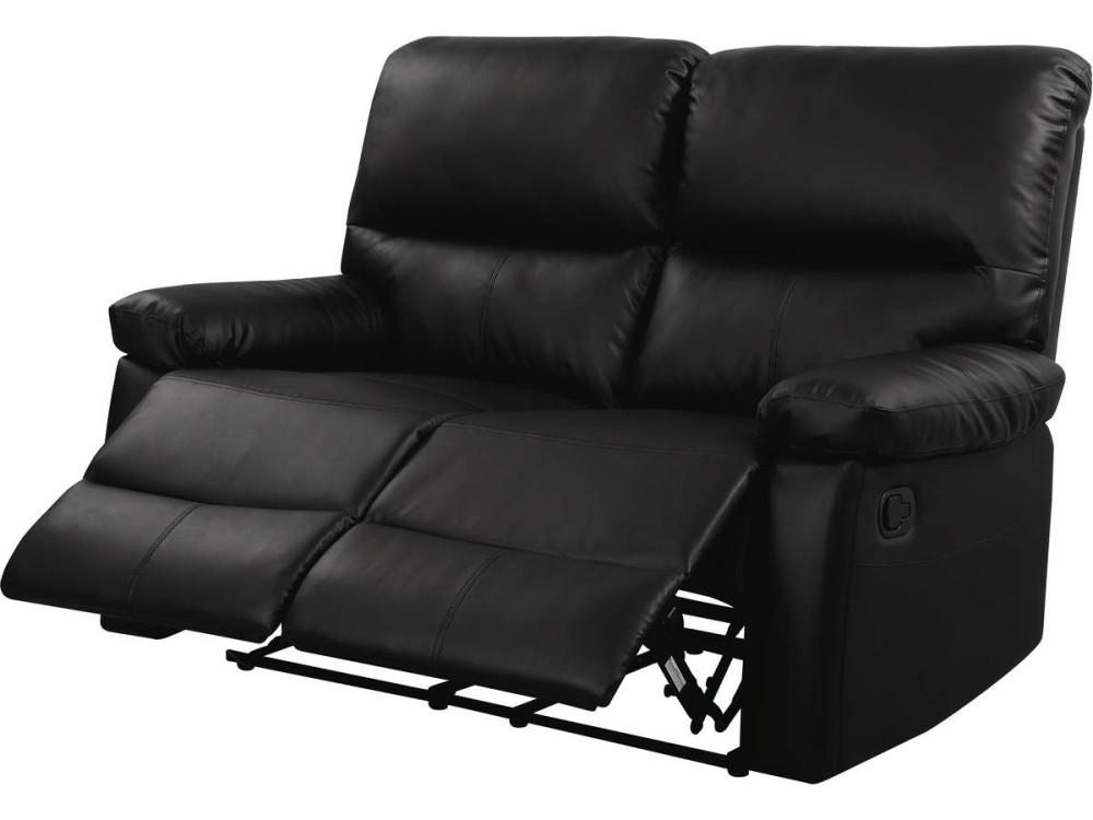 Sofa wypoczynkowa "Lincoln" - 147 x 89 x 103 cm - 2 miejsca - Czarna