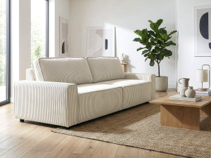 Sztruksowa rozkladana sofa "Montaigne" - 3 miejsca - Bez 2