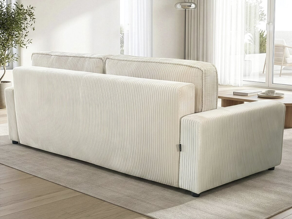 Sztruksowa rozkladana sofa "Montaigne" - 3 miejsca - Bez