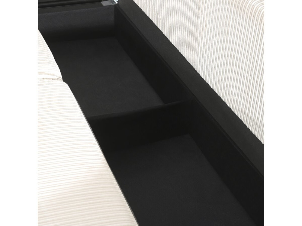 Sztruksowa rozkladana sofa "Montaigne" - 3 miejsca - Bez