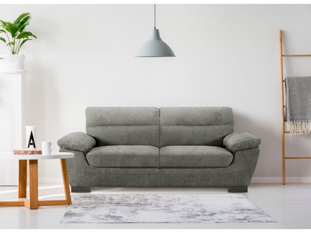 Sofa materiałowa "Dallas" - 210 X 88 X 90 cm - 3-osobowa - Szary