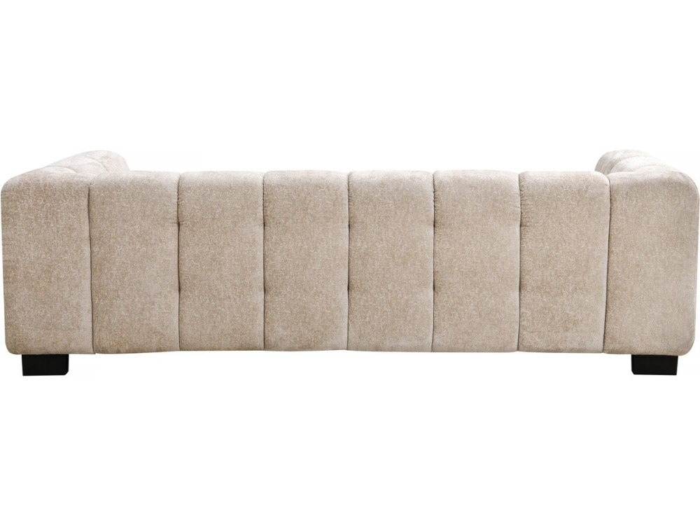 3-osobowa prosta designerska sofa z tkaniny szenilowej "Foch" - beżowa