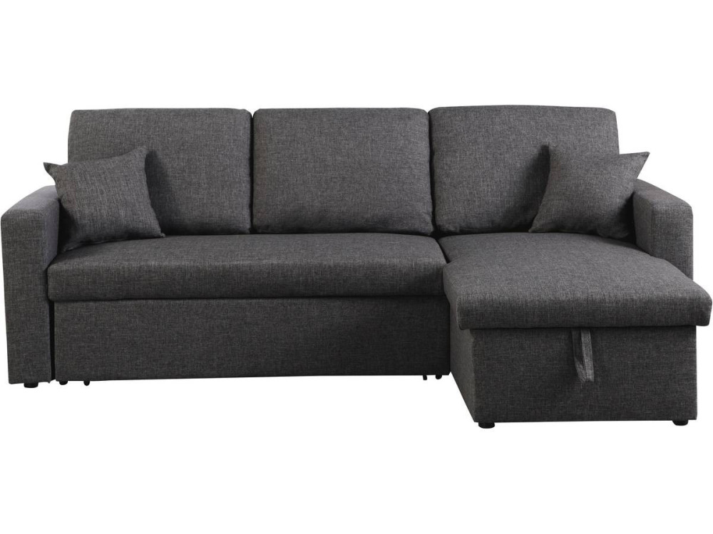 Kanapa narożna "Alain" - 221 x 145 x 85 cm - 3 miejsca - Szara