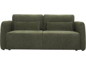 3-osobowa sofa prosta z funkcją rozkładania, obita tkaniną „Concorde” – zielona