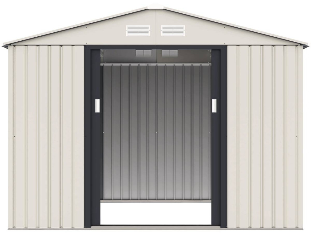 Domek ogrodowy metalowy "Nebraska" - 5,29 m2 (4,83 m2 na gruncie) - Beżowy