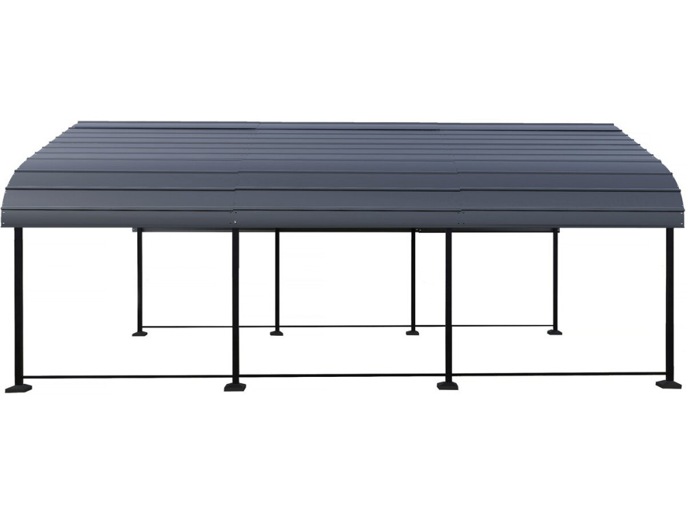 Metalowa wiata samochodowa "Phoenix" - 13,5 m² - Szara