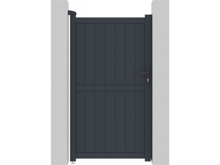 Brama aluminiowa "Maurice" - 101.2 x 180.9 cm - Szara