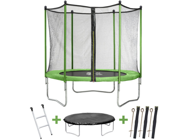 Trampolina „Yoopi” - Ø 180 cm - Z siatką i drabinką